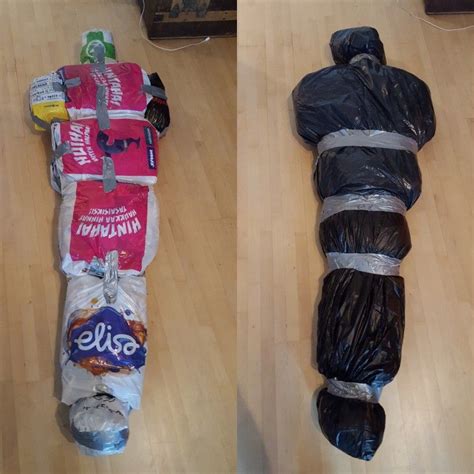 how to make a fake body bag for halloween